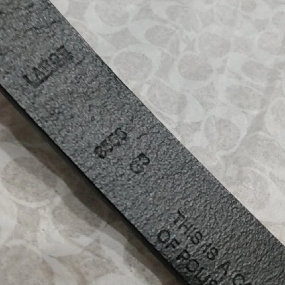 New, Coach Black Polished Calfskin Trademark Logo Buckle Belt - Picture 13 of 16